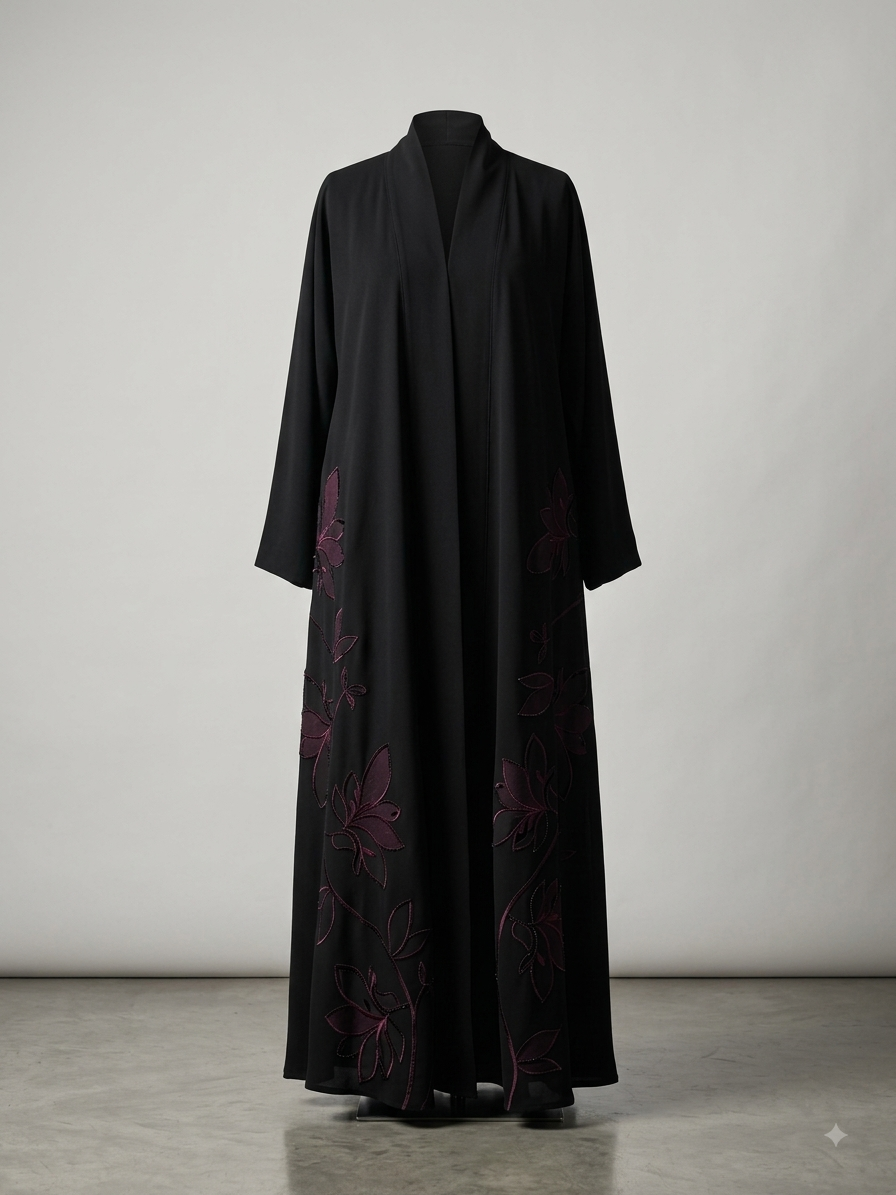 Luxury Plum Blossom Abaya