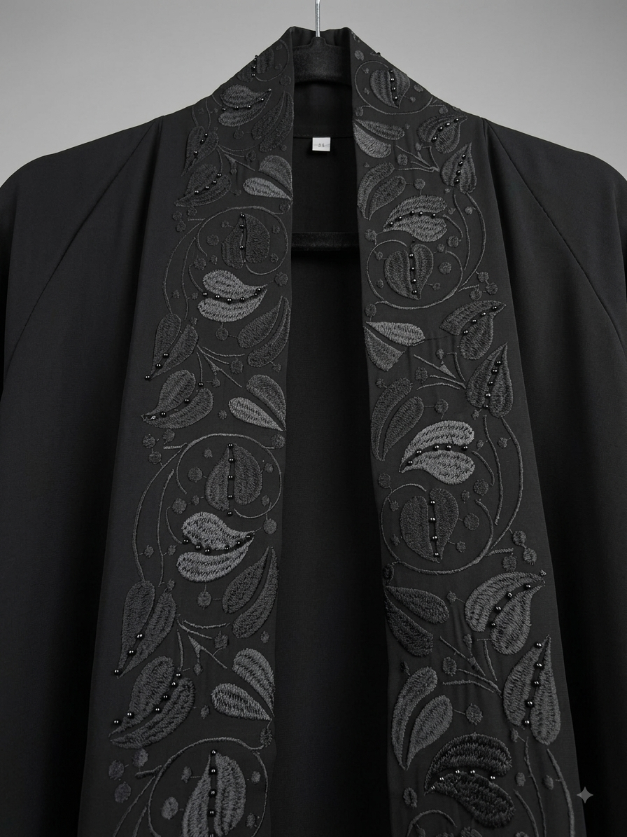 The Midnight Botanical Abaya