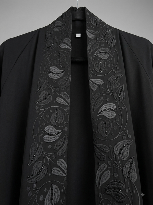 The Midnight Botanical Abaya