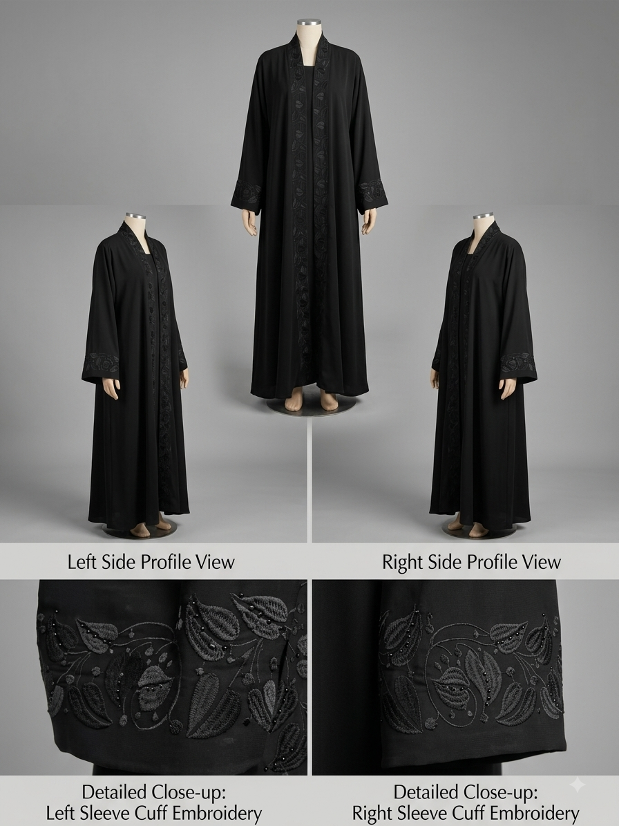 The Midnight Botanical Abaya