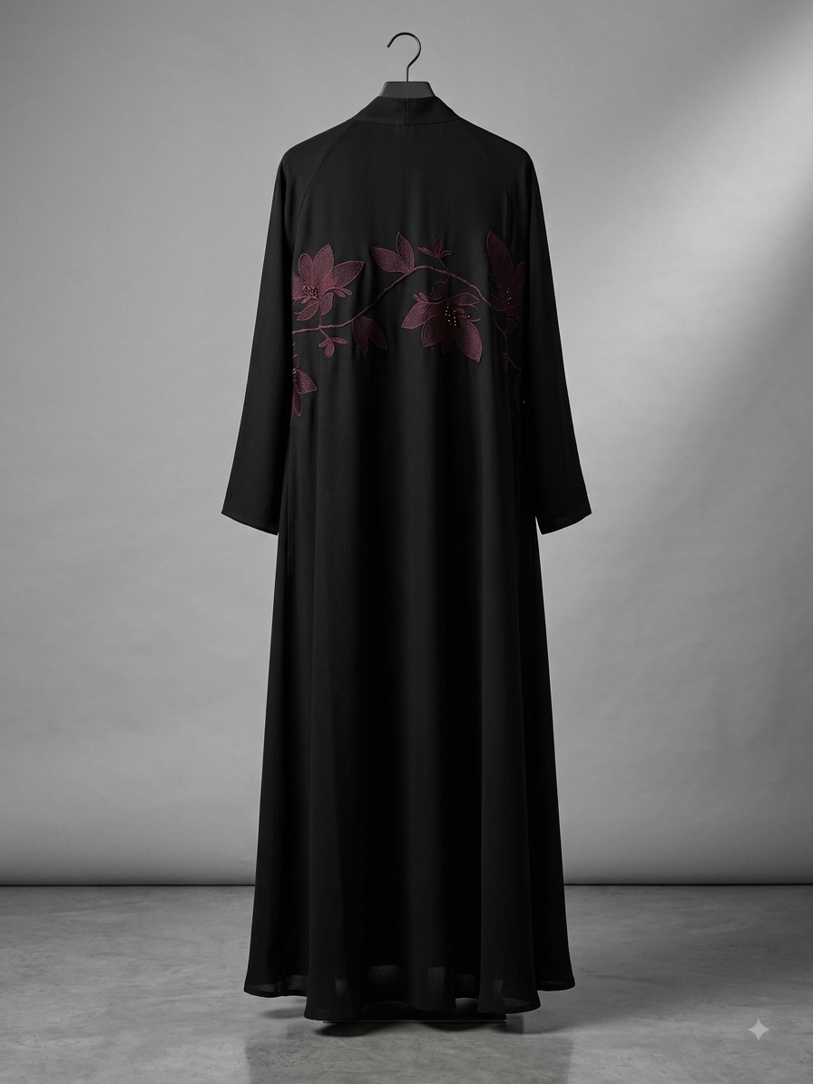 Luxury Plum Blossom Abaya