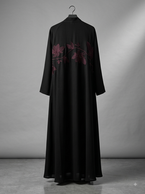 Luxury Plum Blossom Abaya